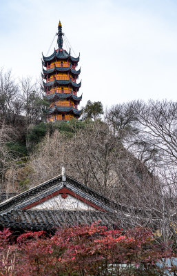 江苏镇江金山寺公园金山寺塔景点景观