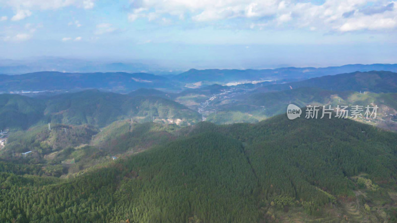 祖国壮丽山河丘陵山川航拍