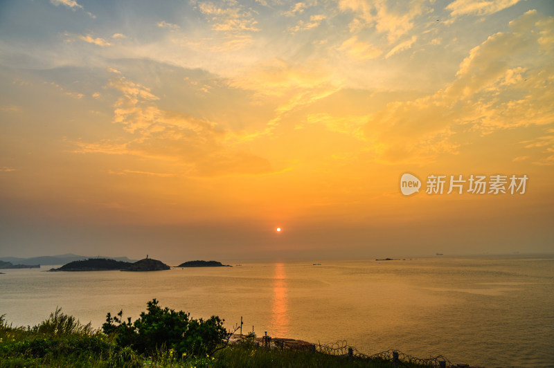 海上日落夕阳傍晚