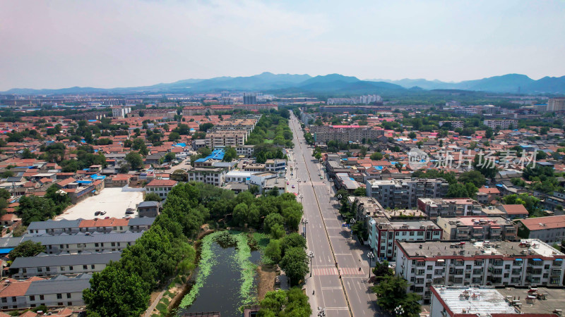 山东青州城市风光青州古城航拍