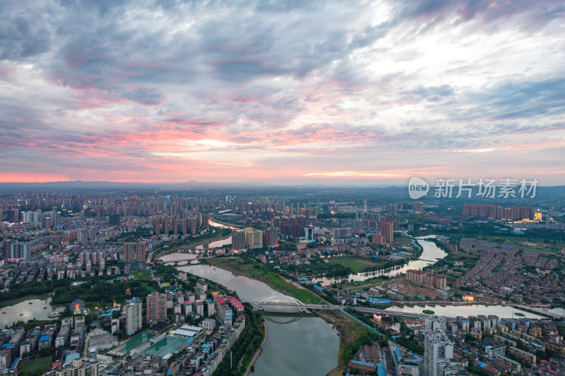 航拍衡阳城市风光