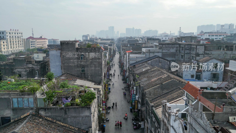 航拍广西北海老城4a景区