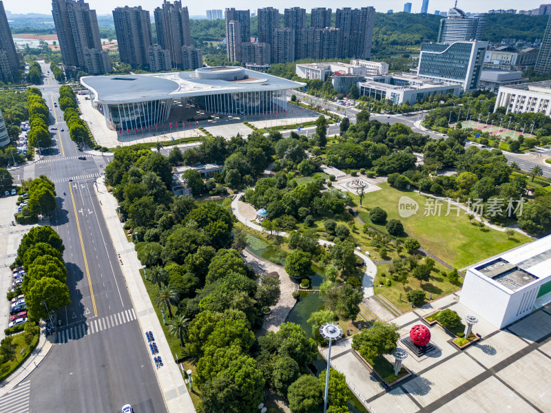 江西吉安城市风光航拍摄影图