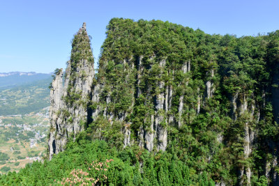 美丽湖北5A恩施大峡谷景区旅游景色景物