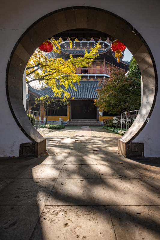 苏州北寺塔报恩寺秋色景观