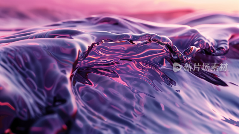 紫色梦境的液态华章