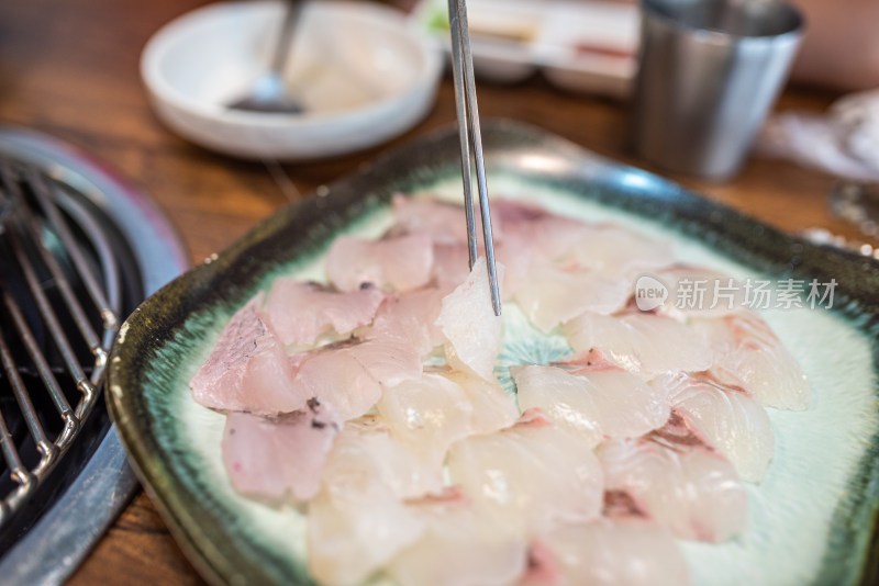 韩国釜山特色美食生鱼片