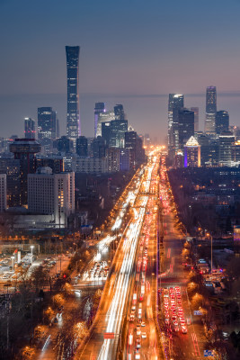 北京夜景 国贸夜景 CBD 北京东三环