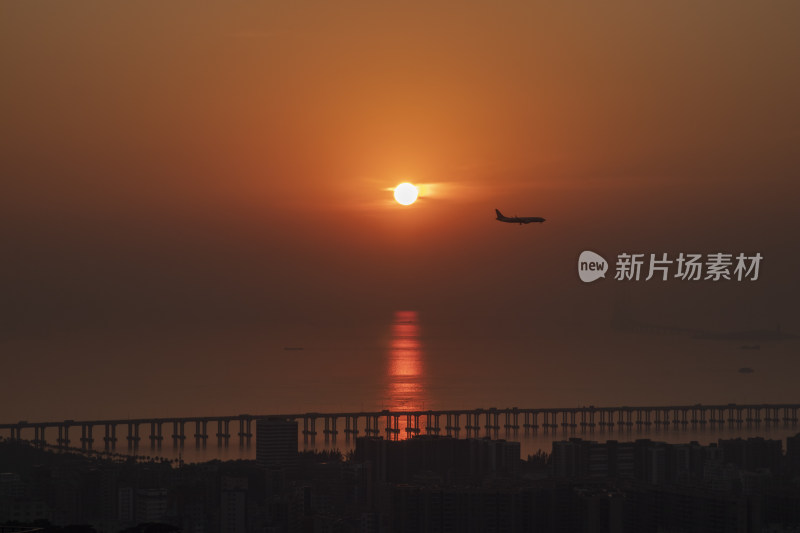 深圳西海岸的日落