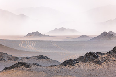 青海海西州茫崖黑独山-戈壁荒漠风光