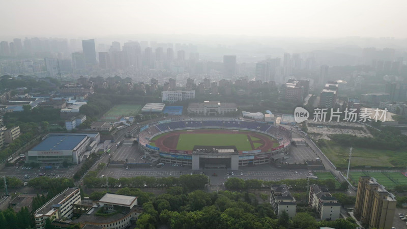 航拍湖北宜昌城市建设宜昌风光