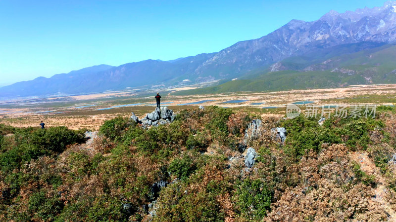 云南玉龙雪山航拍