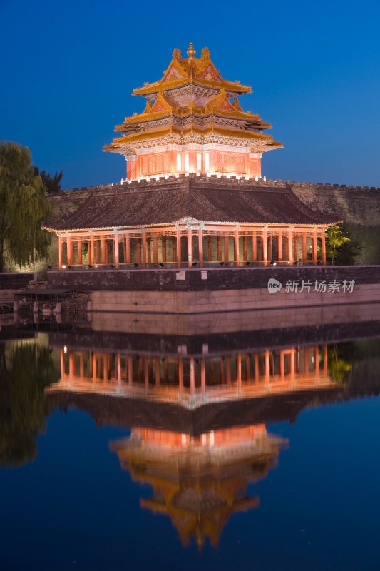 北京故宫博物院角楼夜景