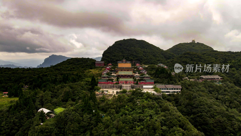 湖南张家界天门山5A景区航拍