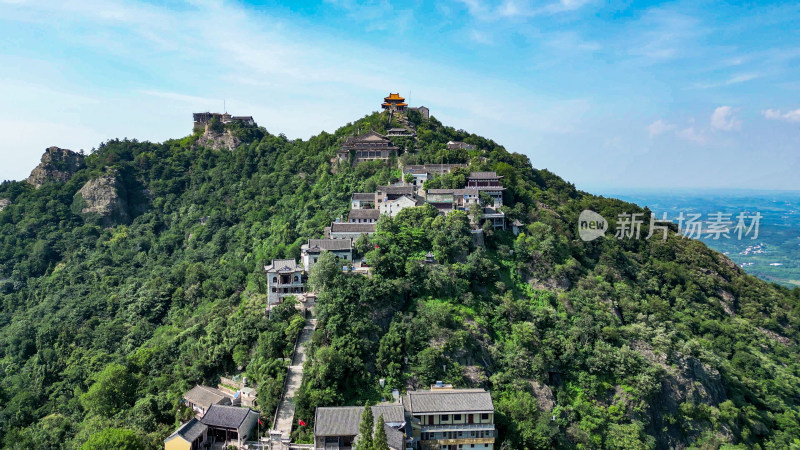 航拍湖北武汉木兰金顶5A景区