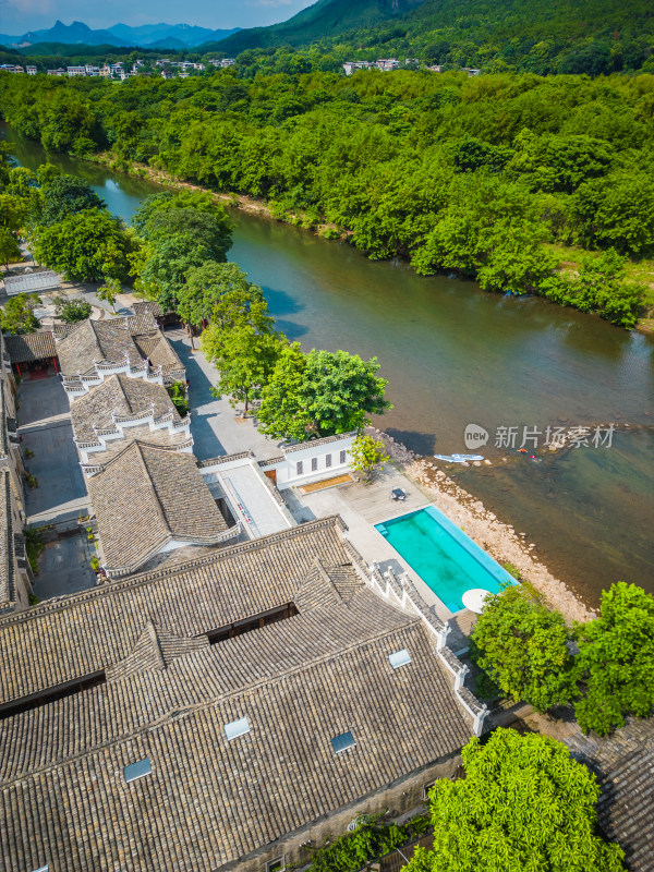 桂林自然风光4A景区东漓古村