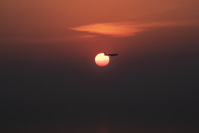 深圳西海岸的日落