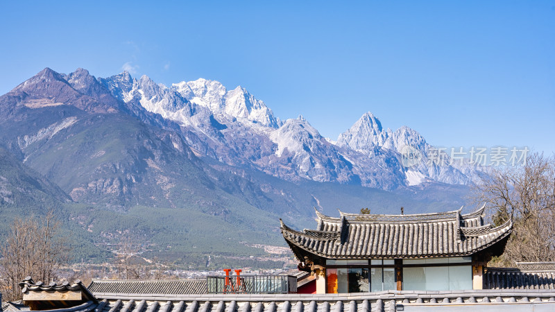 春节期间云南丽江白沙古镇综合场景