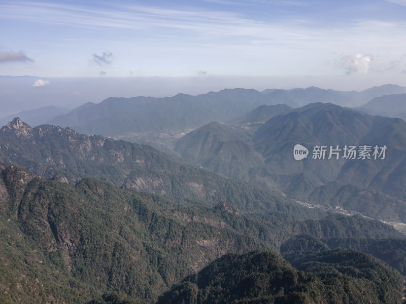 江西上饶三清山夏季山脉主峰航拍