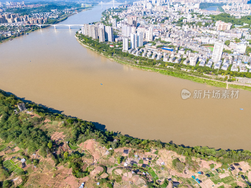 泸州城市风光航拍图