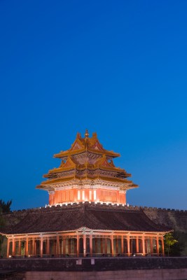 北京故宫博物院角楼夜景