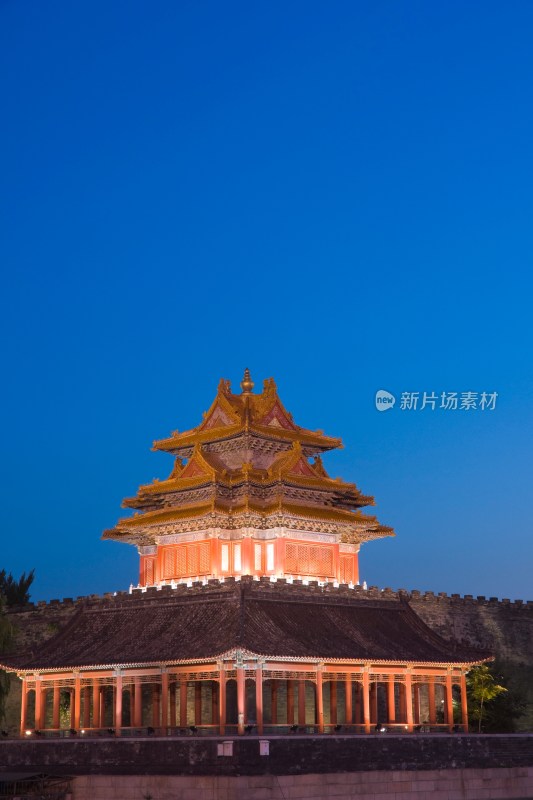 北京故宫博物院角楼夜景