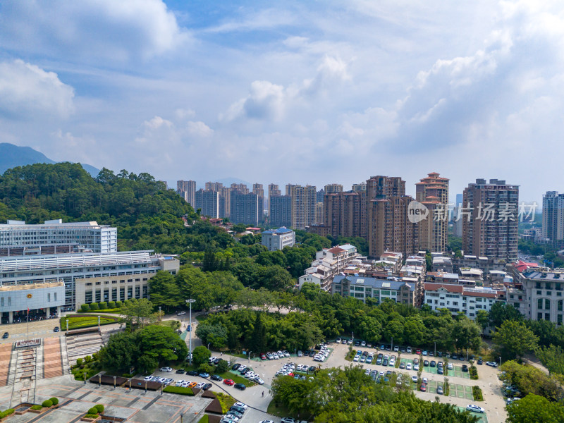 莆田市政府周边建筑航拍图