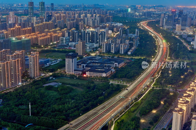 浙江杭州滨江城市风光