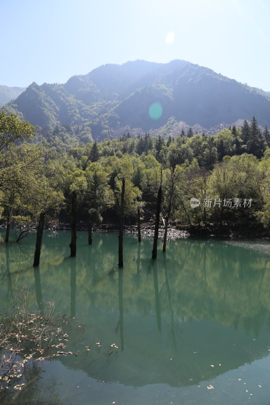 四川阿坝州茂县叠溪镇松坪沟景区风景