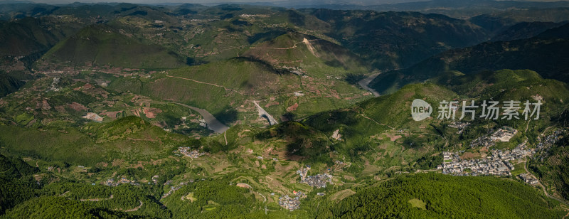 龙陵松山战役遗址高视角航拍