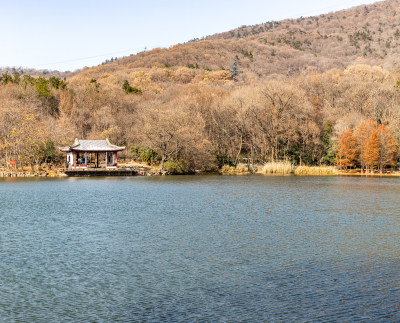 南京明孝陵燕雀湖秋冬景观