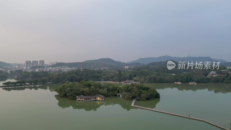 航拍惠州西湖景区