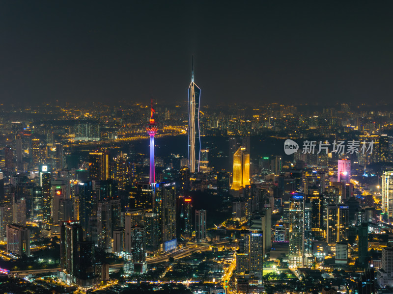 马来西亚吉隆坡莫迪卡石油双子塔夜景