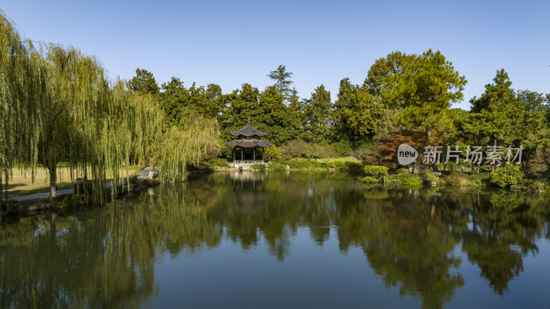 航拍杭州西湖秋日美景