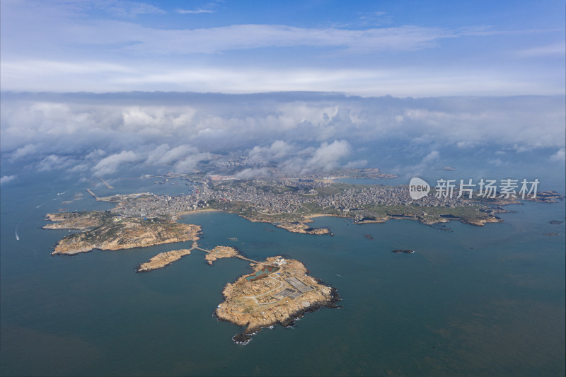 平潭海岛城市鸟瞰全景