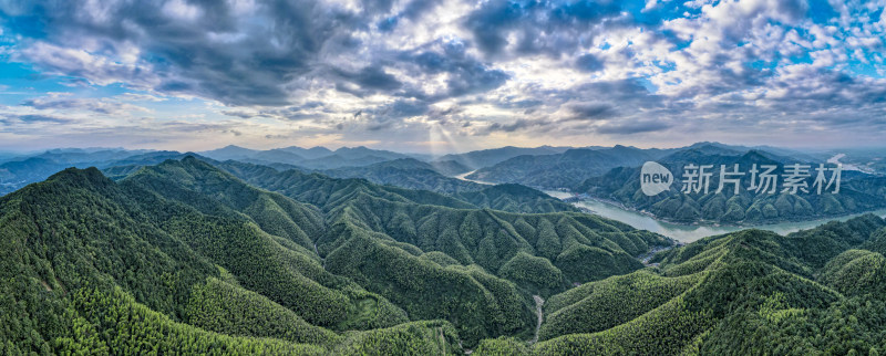 祖国壮丽山河全景图航拍