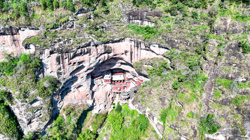 福建泰宁大金湖甘露寺航拍