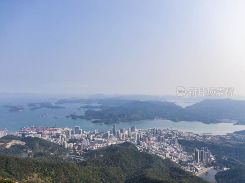 深圳梧桐山盐田区全景图