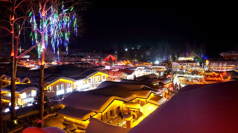 雪乡夜景