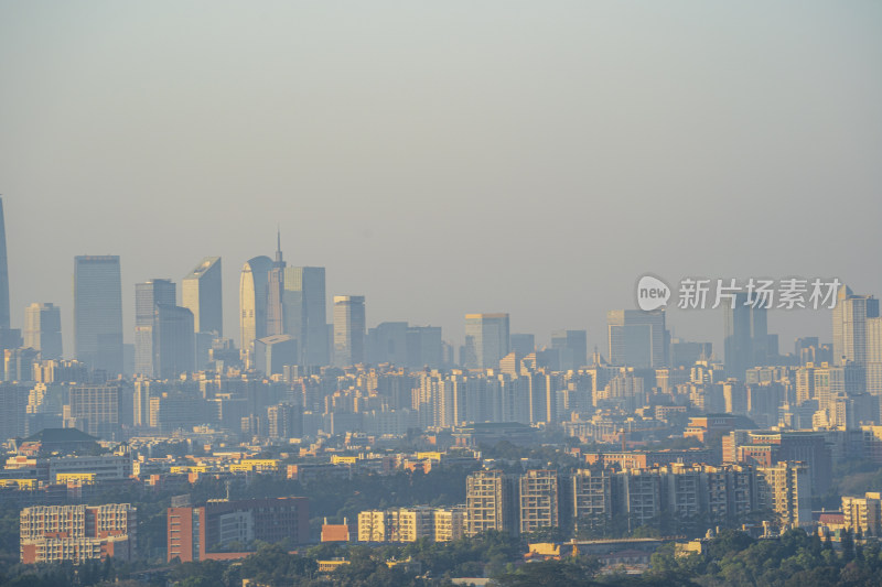 清晨广州城市风光