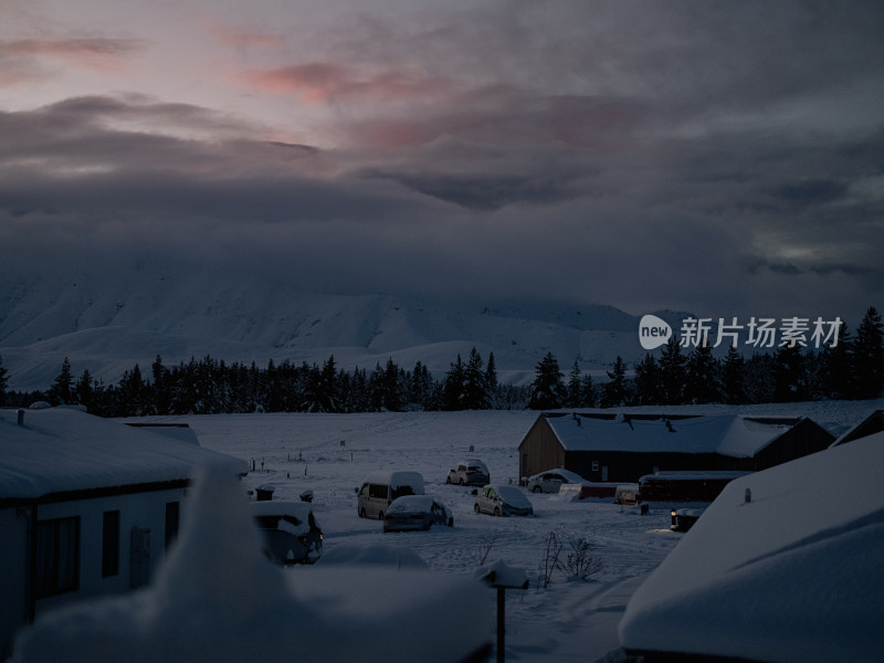 Lake Tekapo 民宿雪景