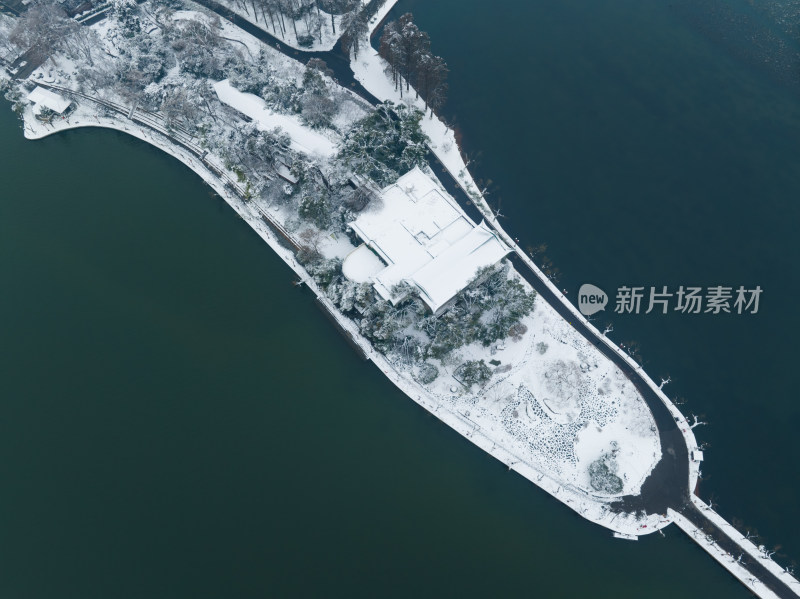 武汉东湖风景区雪景风光