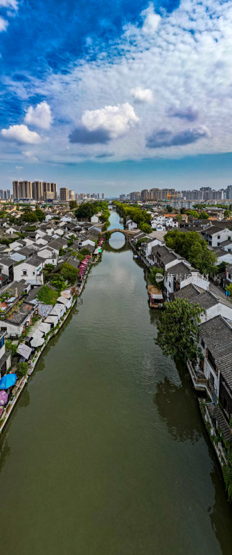 江苏无锡城市全景图航拍