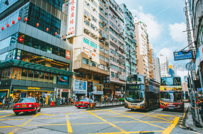 香港九龙城区城市风光