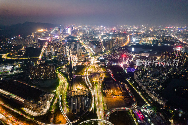 深圳龙华区梅观立交夜景图