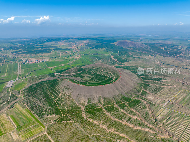 山西省大同市火山群地质文化遗产航拍风光