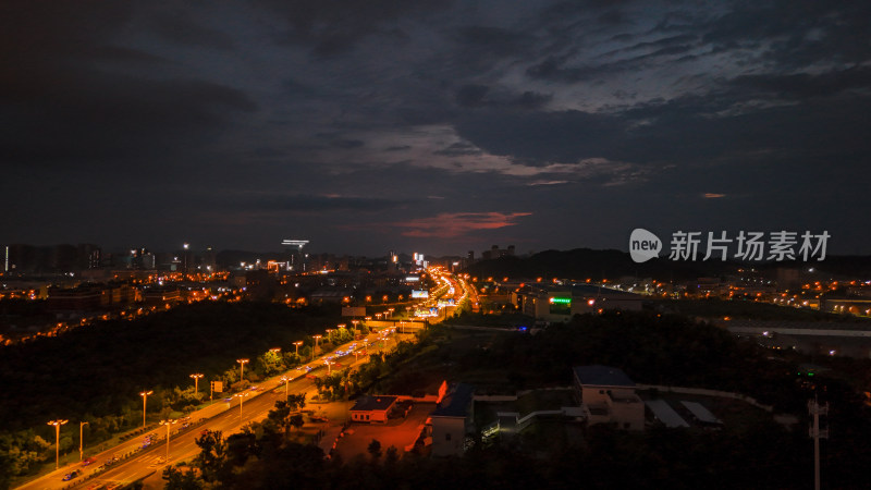 夕阳车流夜景