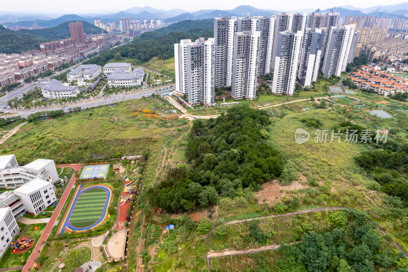 宜春城市建设绿化植物航拍图