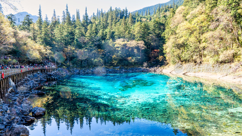 四川九寨沟景区的水景