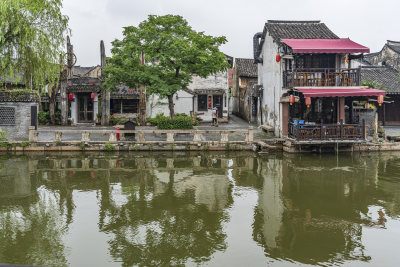 浙江嘉兴西塘古镇江南水乡风景